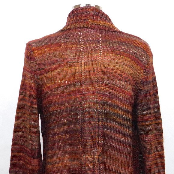 Westport Rust Multi Color Marled Open Front Cardigan - Picture 6 of 8